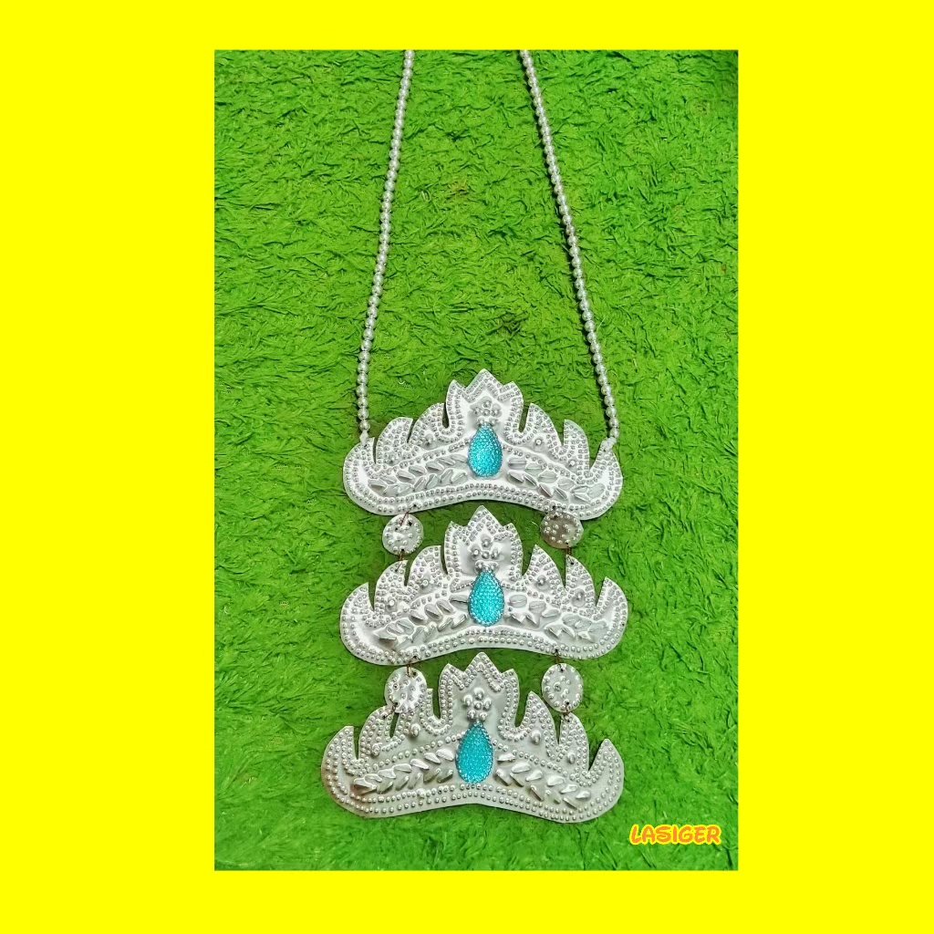 kalung papan jajar silver